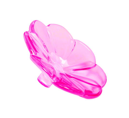 Crystal Flower Tabletop Figurine - Fuschia