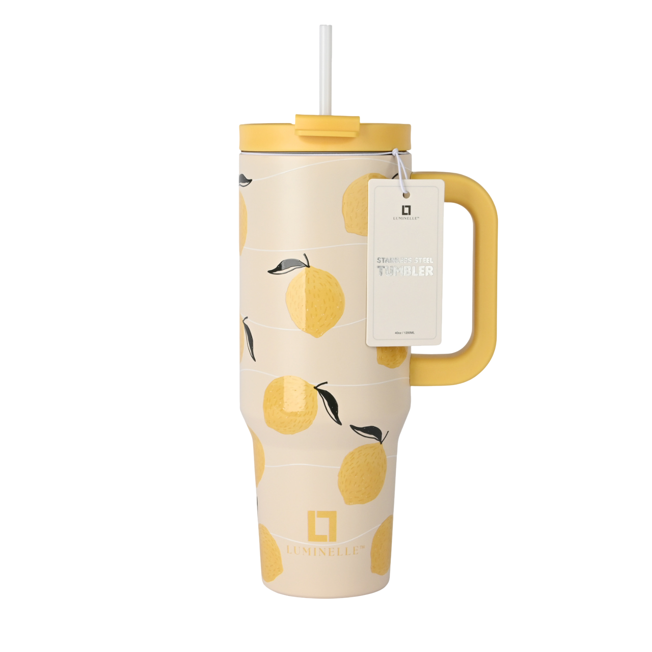 Luminelle 40 oz Stainless Steel Tumbler with straw, Leak Proof