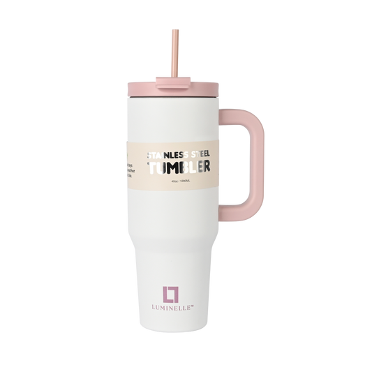 Luminelle 40 oz Stainless Steel Tumbler with straw, Leak Proof