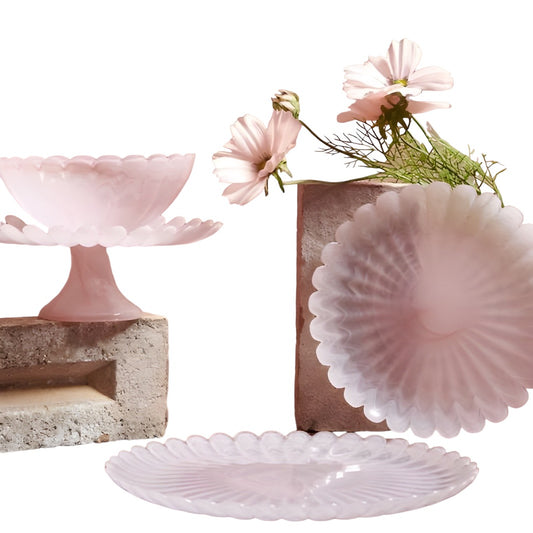 Azure Alabaster Dinnerware Pack Of 4, Pink
