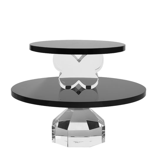 Two Tier Crystal Cake Stand