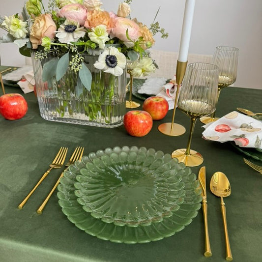Azure Alabaster Dinnerware Pack Of 4, Green