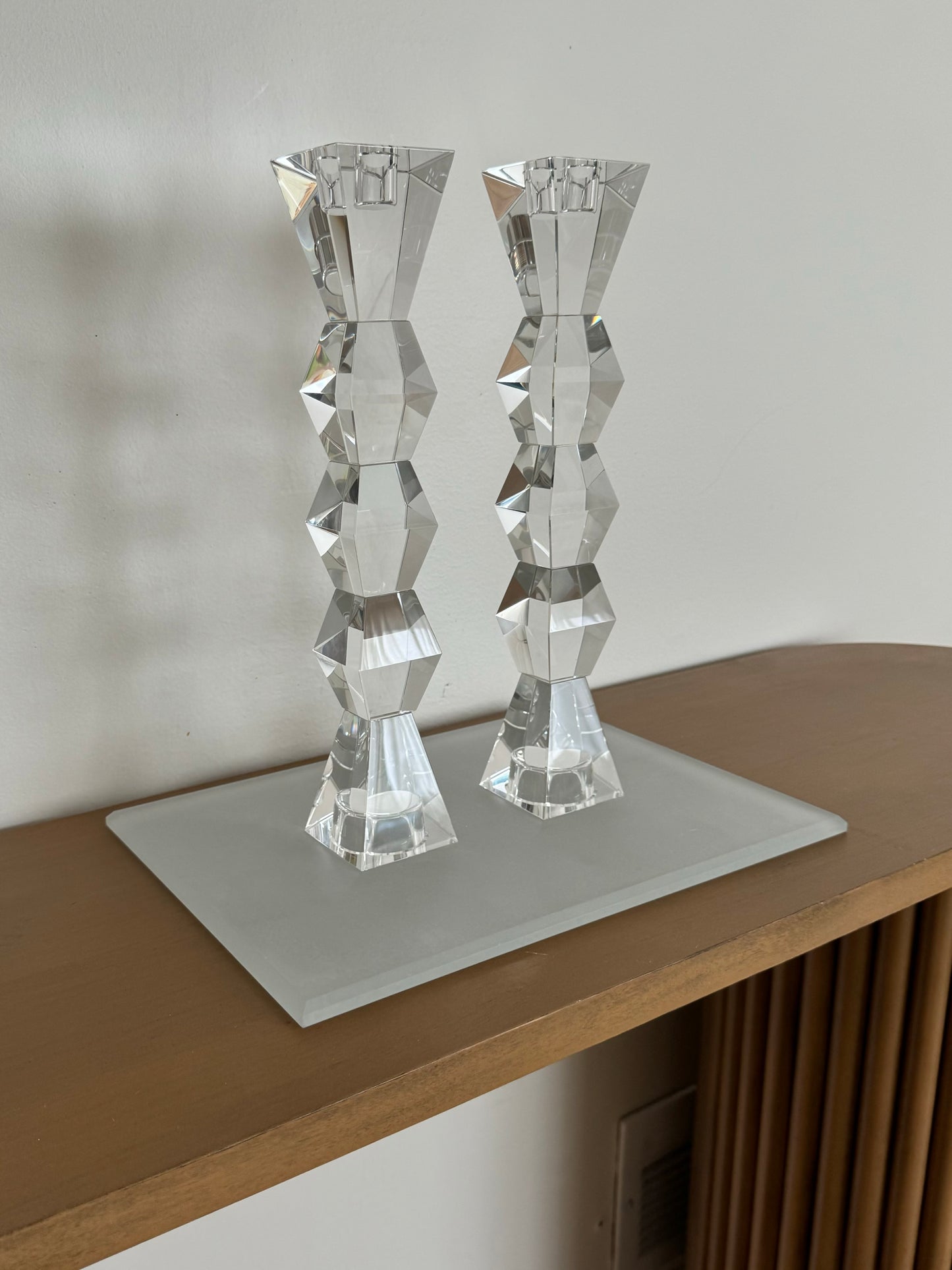 14” Rhombus Tealight Compatible Candlesticks