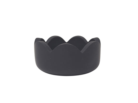 Scalloped Resin Dip Bowl Black