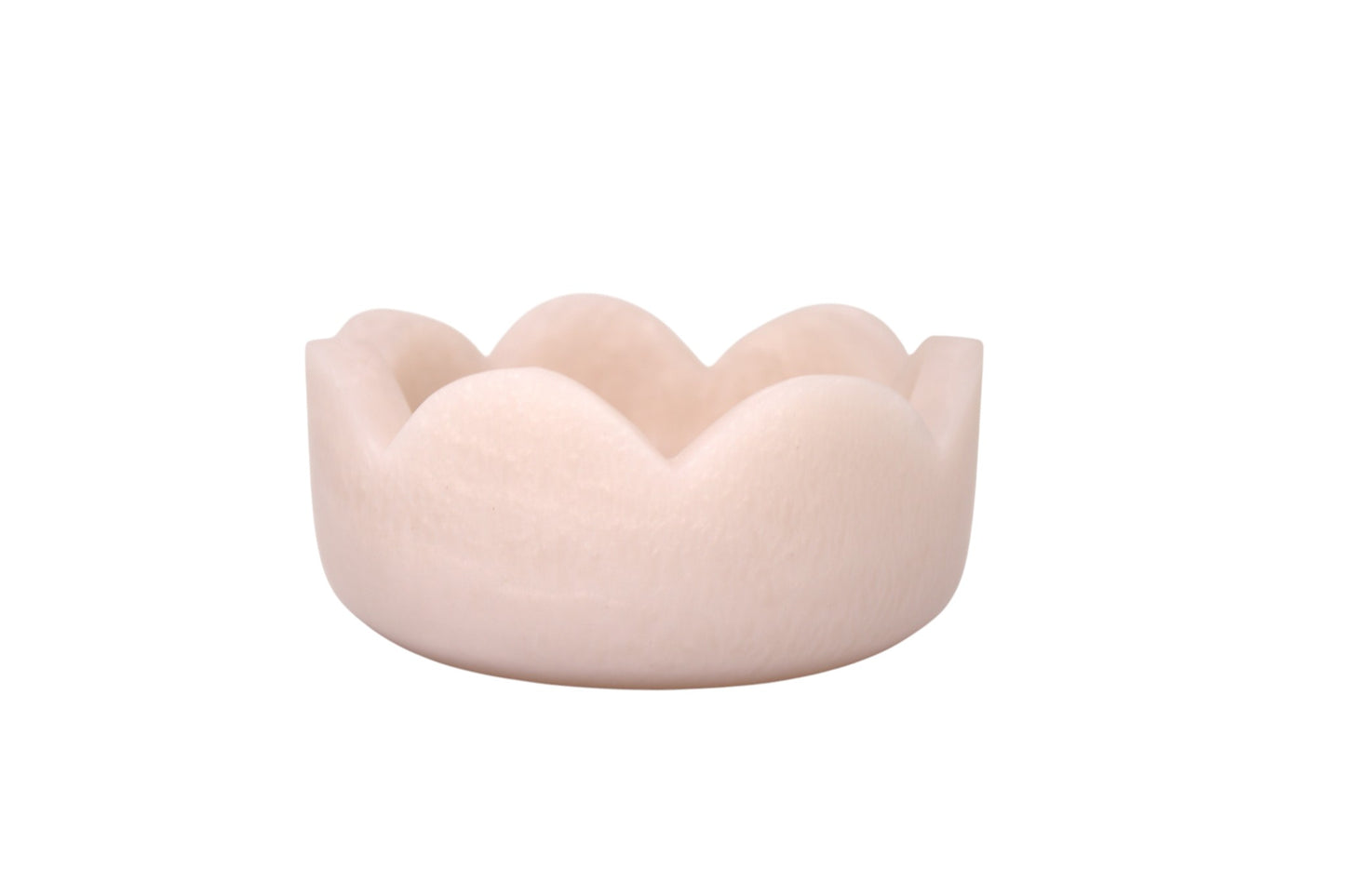 Scalloped Resin Dip Bowl Blush