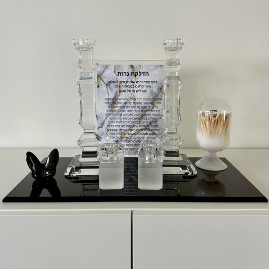 Pair of 12” Heirloom Crystal Candlesticks