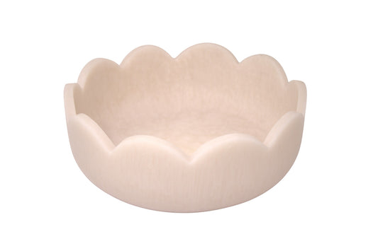 Scalloped Resin Deep Salad Bowl 10'' Blush