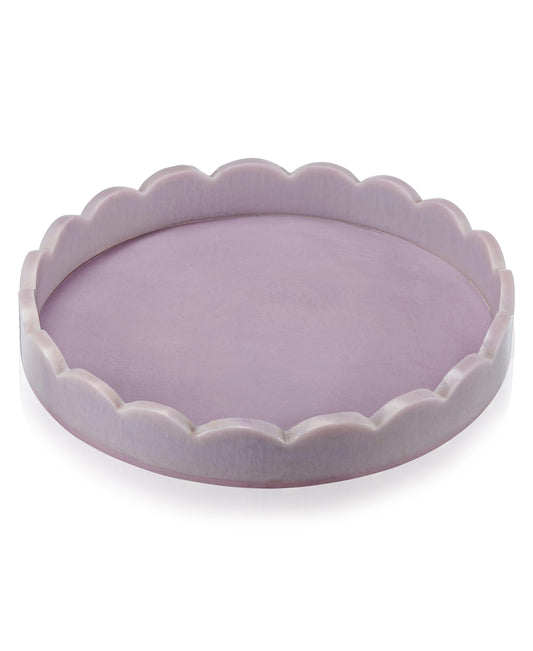 Scalloped Resin Tray 12'' X 1.5''