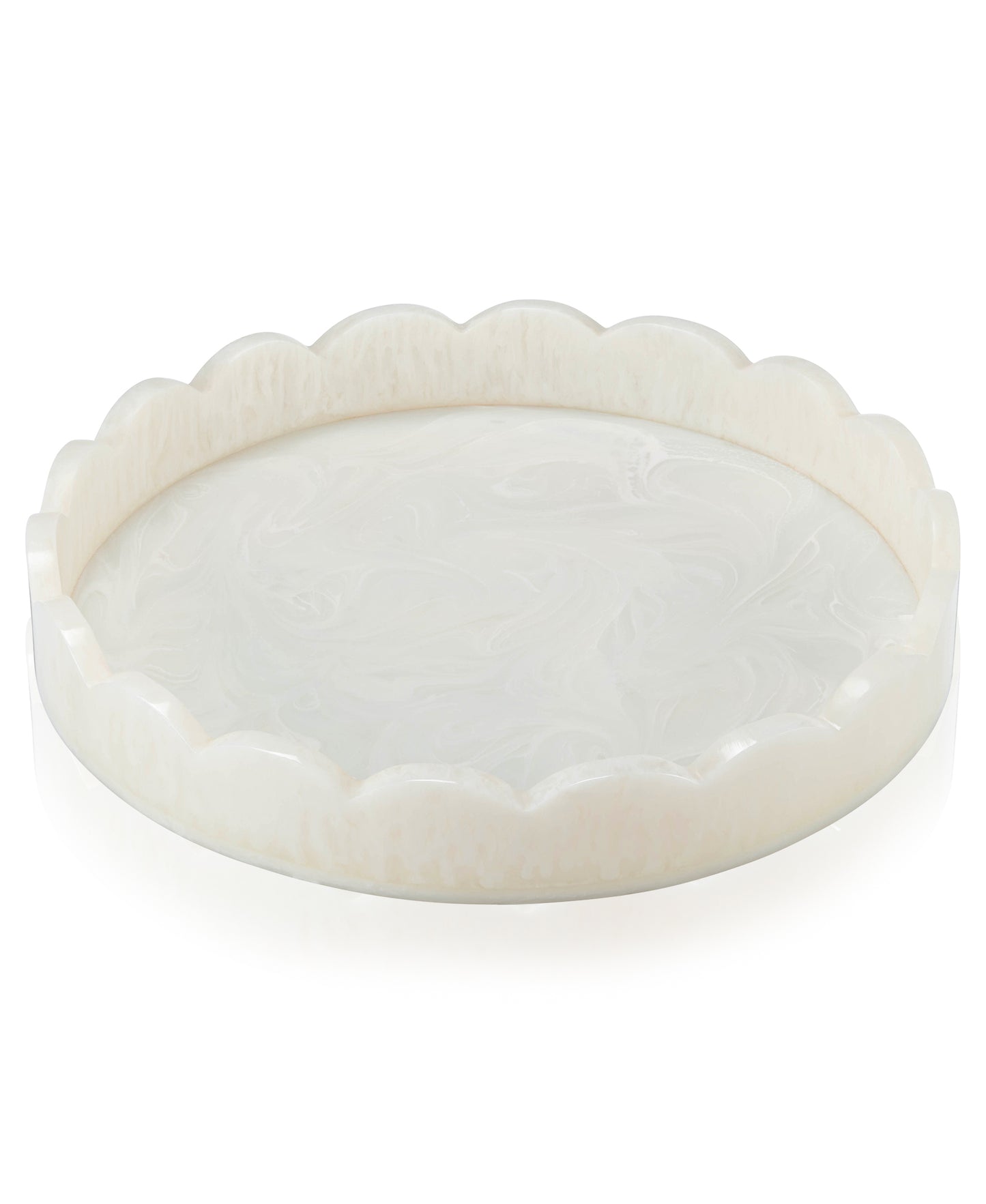 Scalloped Resin Tray 12'' X 1.5''