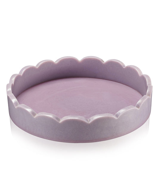 Scalloped Resin Tray 10" X 1.5""