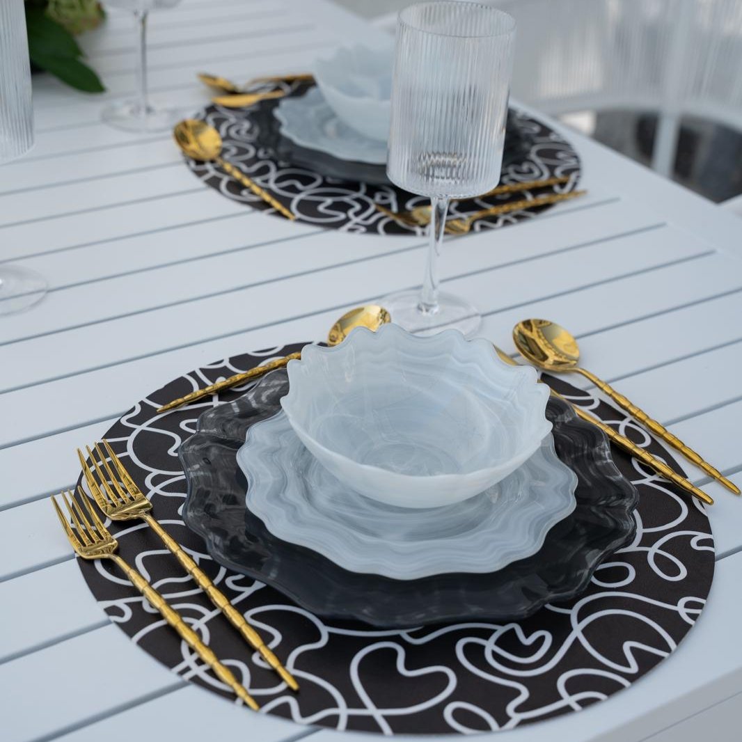 Monaco Alabaster Dinnerware Pack Of 4, White