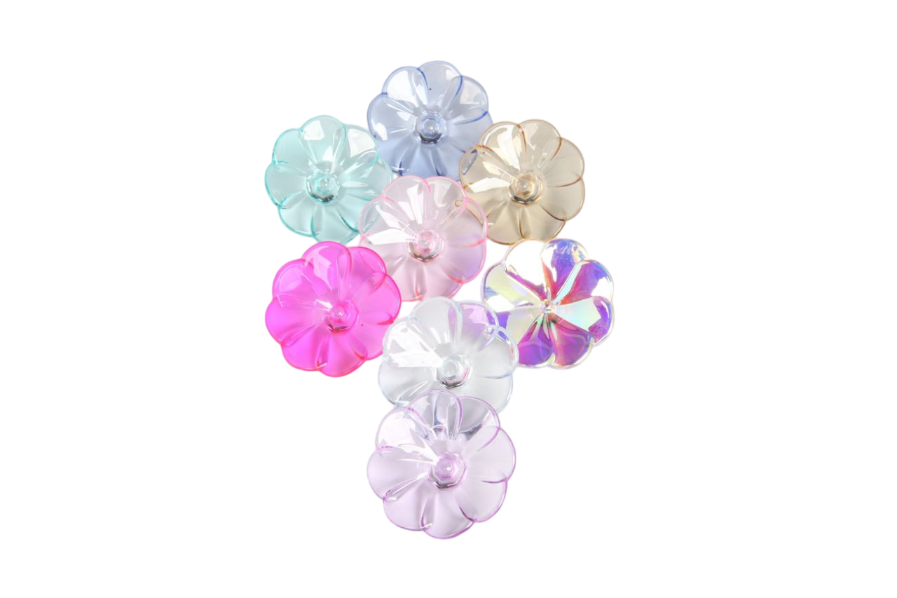 Crystal Flower Tabletop Figurine - Aqua