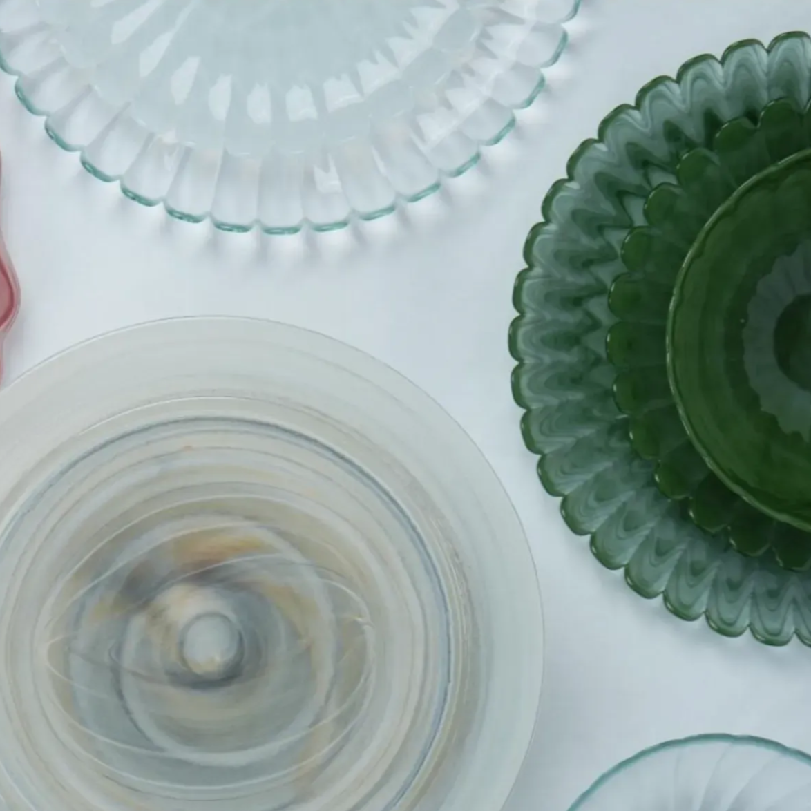 Azure Alabaster Dinnerware Pack Of 4, Green