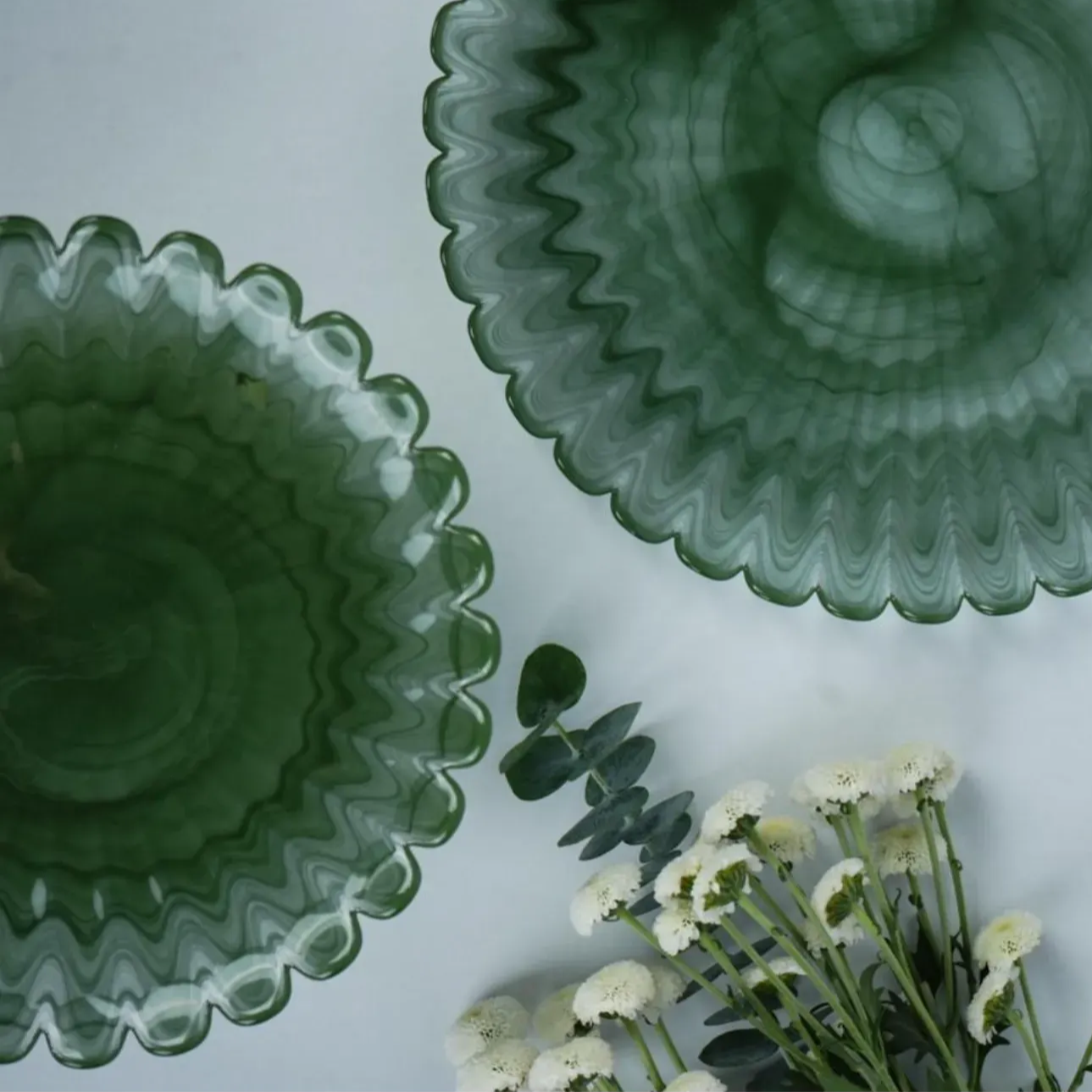 Azure Alabaster Dinnerware Pack Of 4, Green