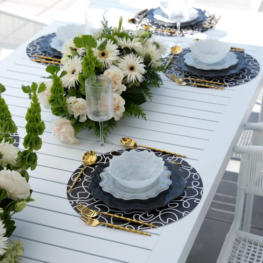 Monaco Alabaster Dinnerware Pack Of 4, White