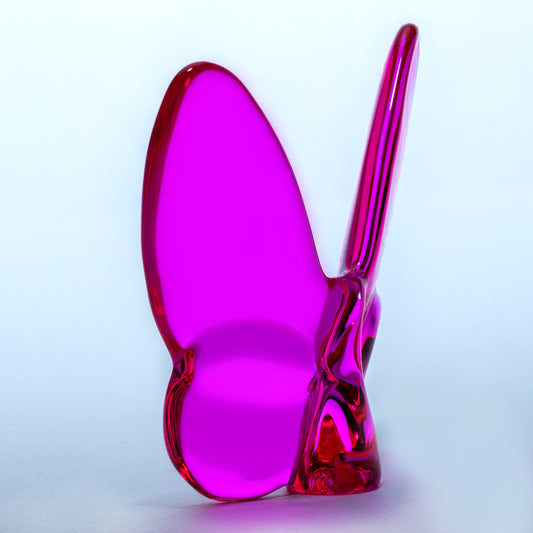 Le Mariposa Crystal Butterfly Figurine in Fuschia