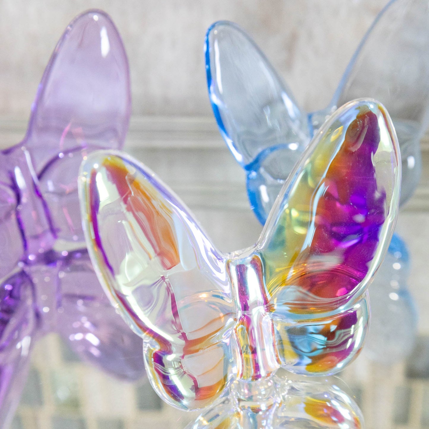 Le Mariposa Crystal Butterfly Figurine in Iridescent