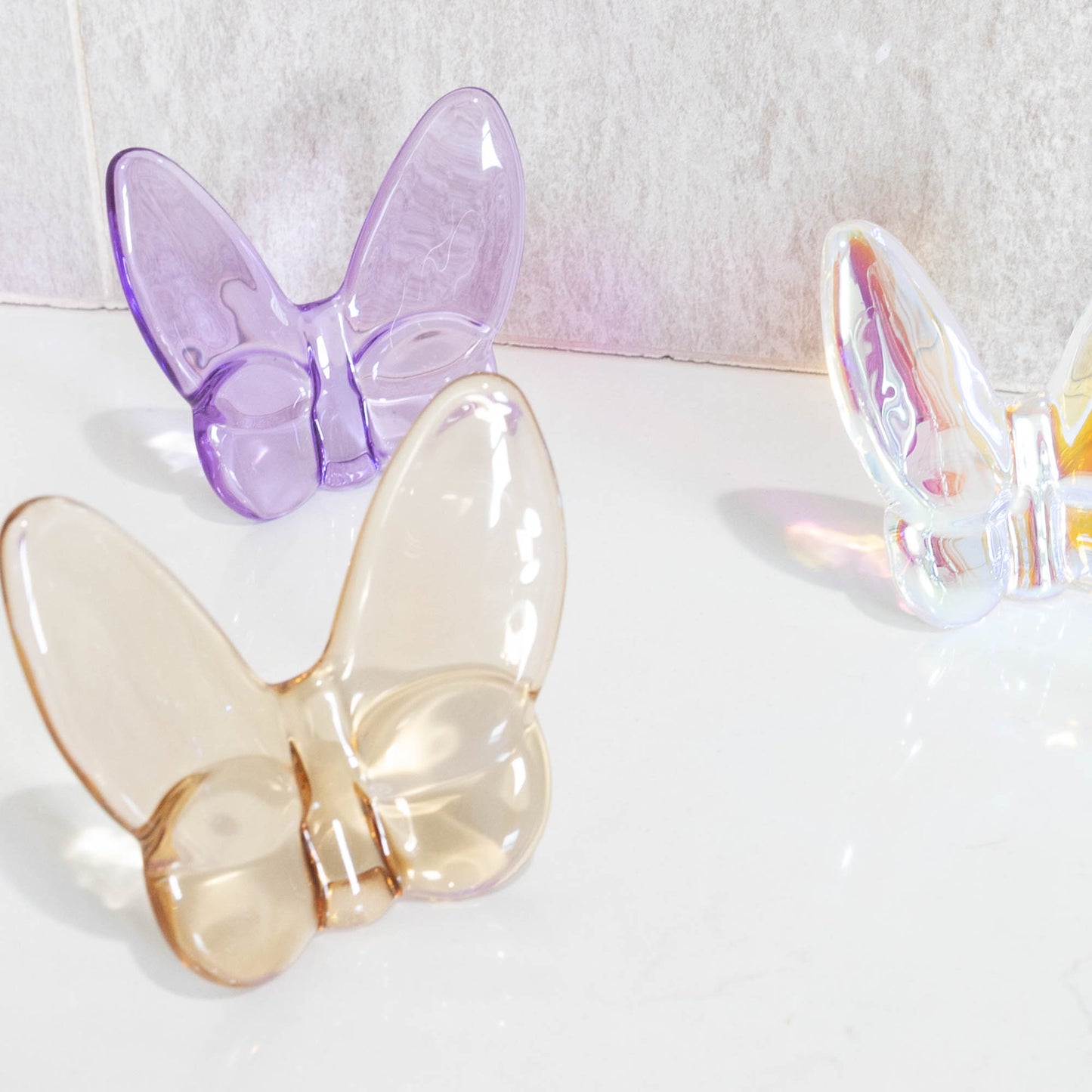 Le Mariposa Crystal Butterfly Figurine in Purple