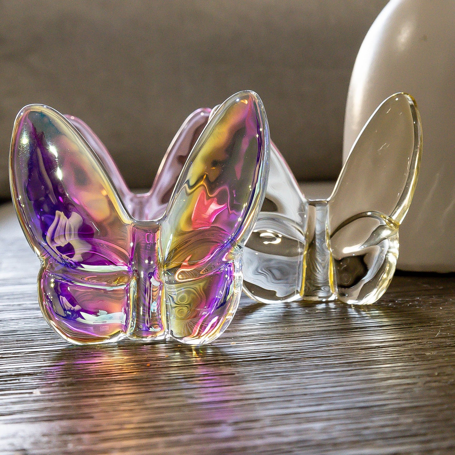 Le Mariposa Crystal Butterfly Figurine in Light Yellow