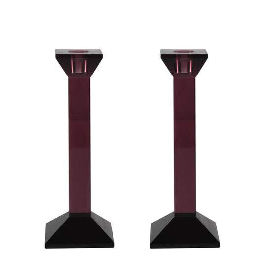 Pair of 9” Classy Crystal Candlesticks