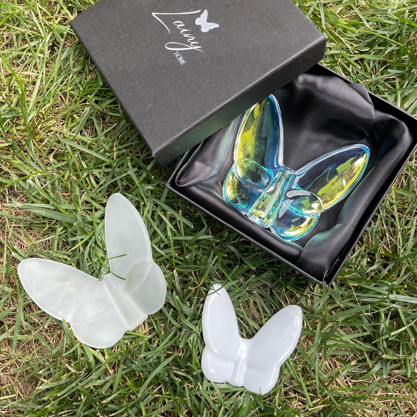 NEW Lainy Exclusive Mor Crystal Butterfly Home Decor in Iridescent