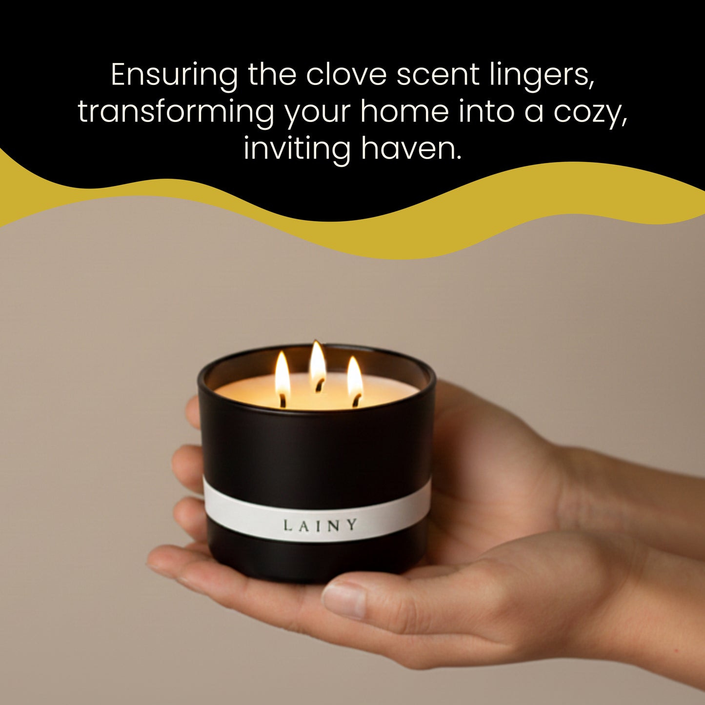 Clove Scent 3-Wick Scented Candle With Zinc Alloy Lid - 12.35 oz