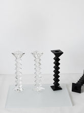 Load image into Gallery viewer, 8.25&quot; Zig Zag Crystal Candlesticks
