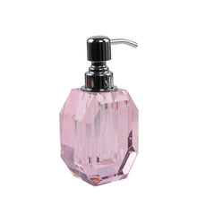 Load image into Gallery viewer, Octagon Crystal Soap Dispenser with Silver Pump
