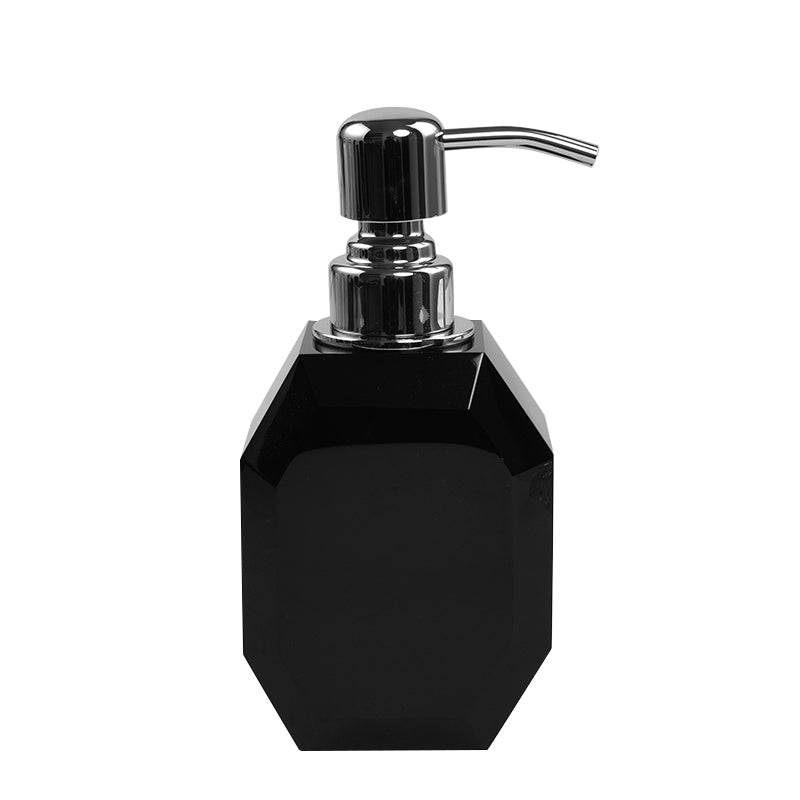 Octagon Crystal Soap Dispenser with Silver Pump