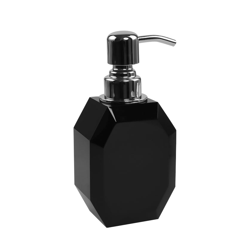 Octagon Crystal Soap Dispenser with Silver Pump