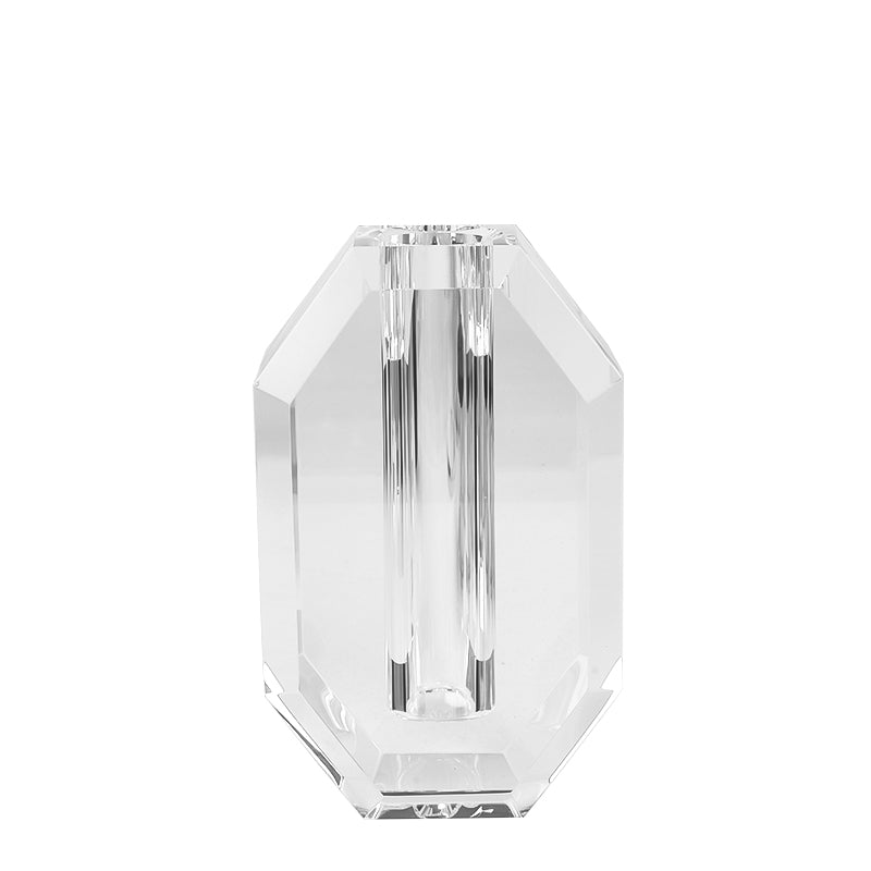 6” Octagon Crystal Vase