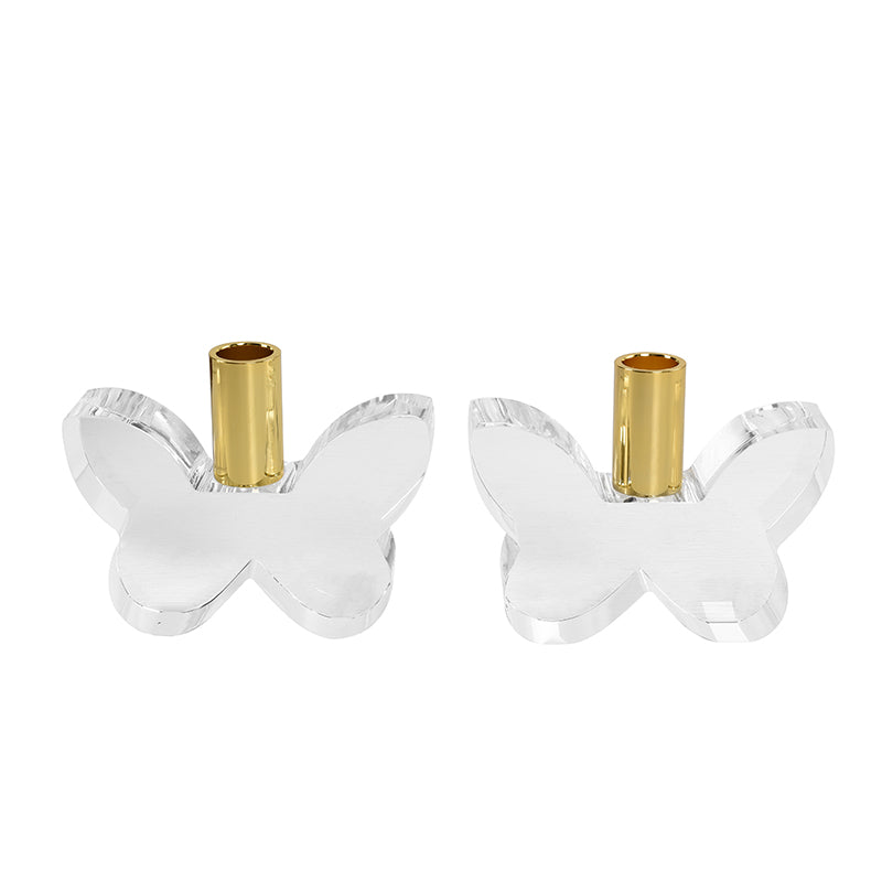 Pair of 3” Butterfly Candleholders