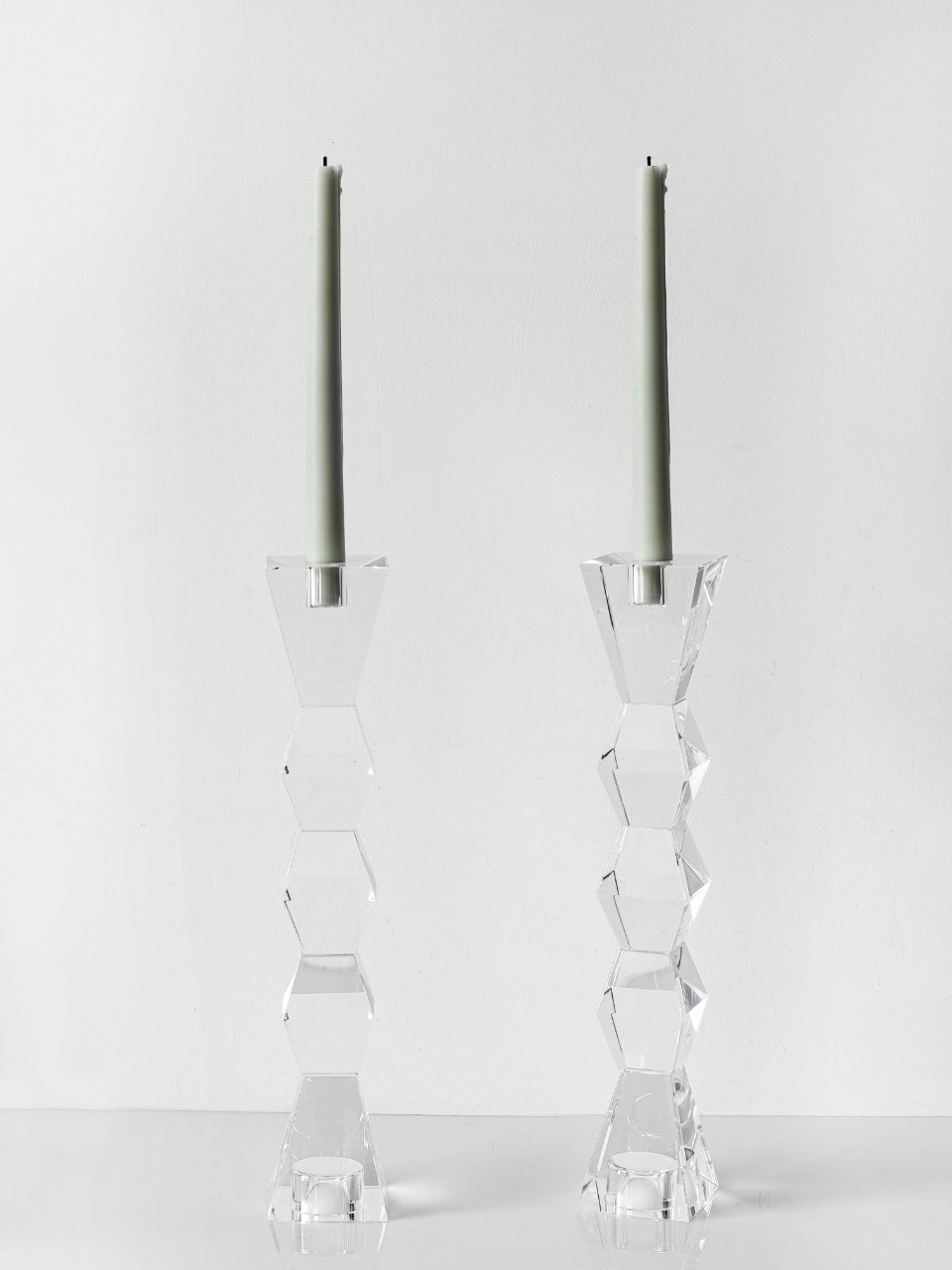 14” Rhombus Tealight Compatible Candlesticks