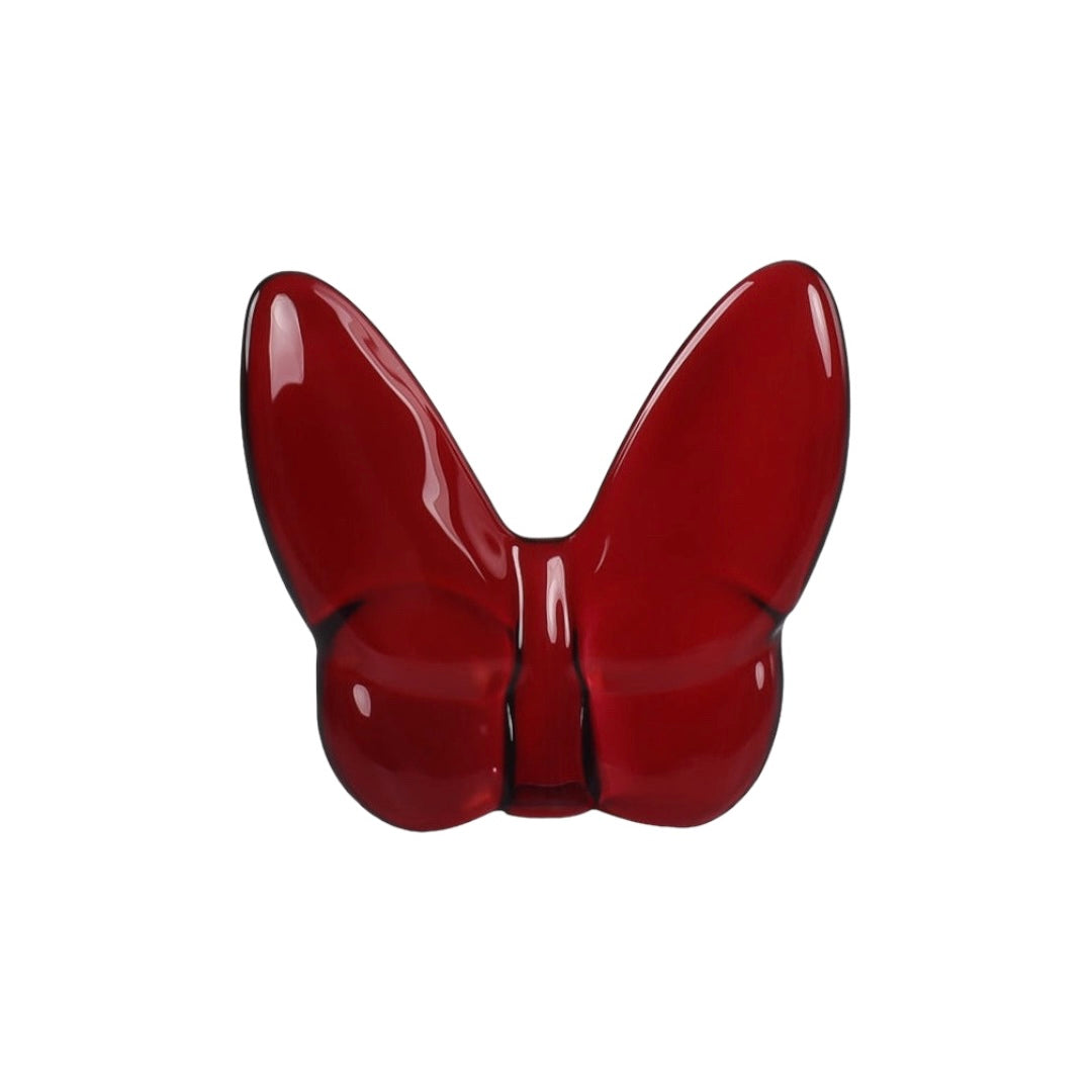 Le Mariposa Crystal Butterfly Figurine in Burgundy