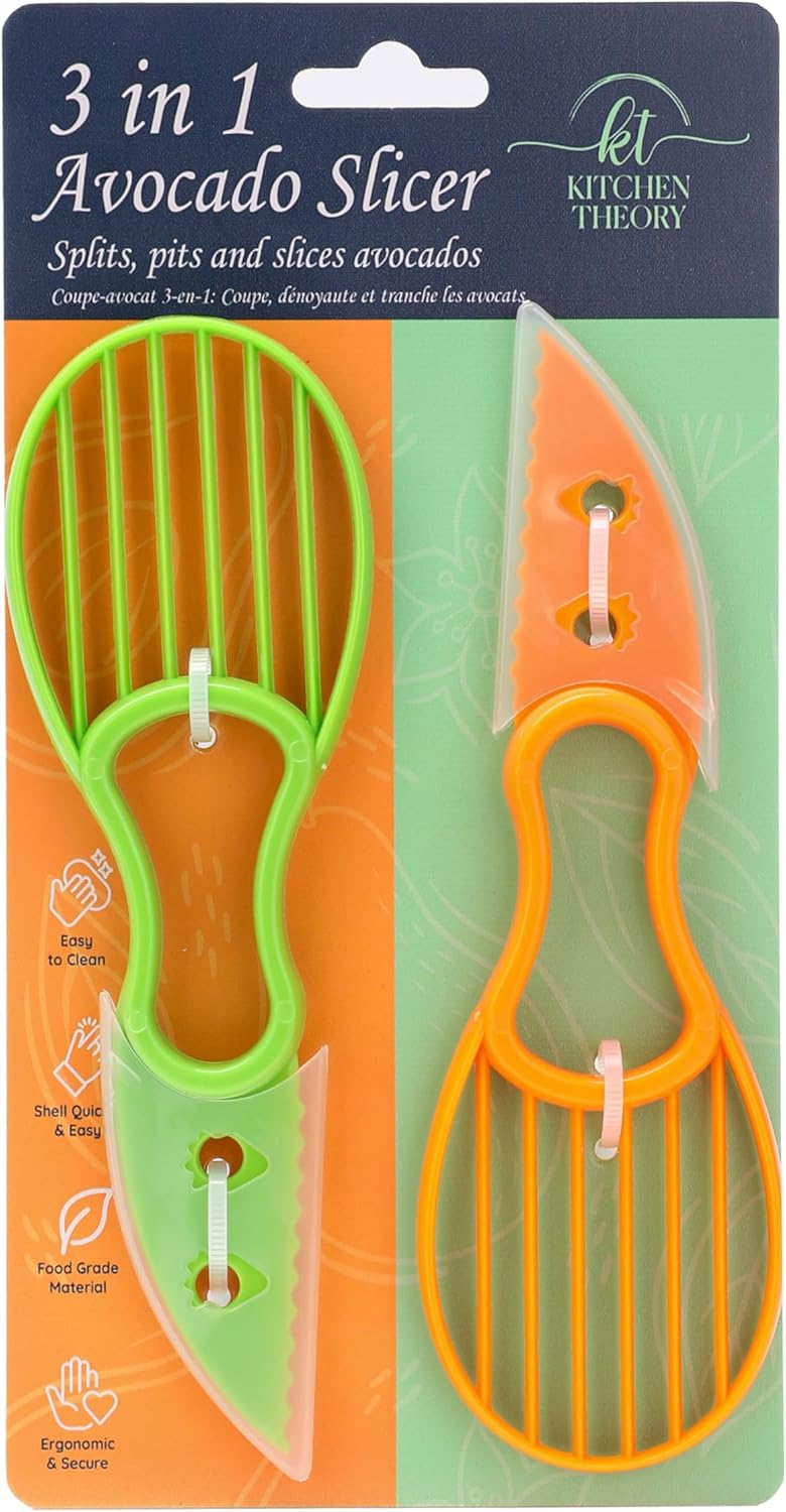 3 In One Avocado Slicer Kitchen Gadget - 2 Pack