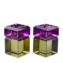 Load image into Gallery viewer, Pair of 3” Two Tone Candleholders
