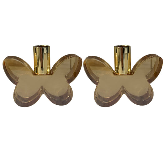 Pair of 3” Butterfly Candleholders