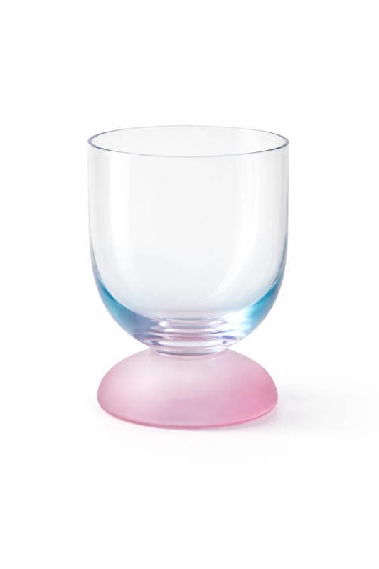 Handmade Tinted Crystal Drinking Tumbler – Frosted Cocktail & Juice Glass