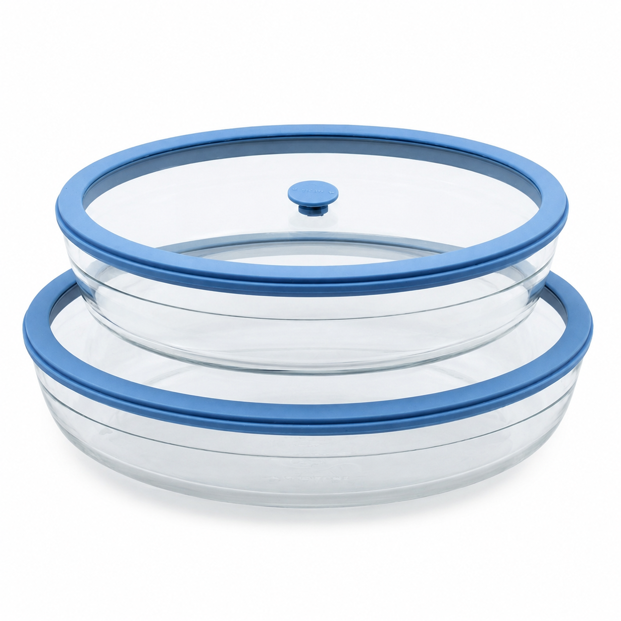2-Piece Borosilicate Glass Baking Dish Set with Glass Lids | Oven-to-Table Bakeware (1600ml & 2000ml)