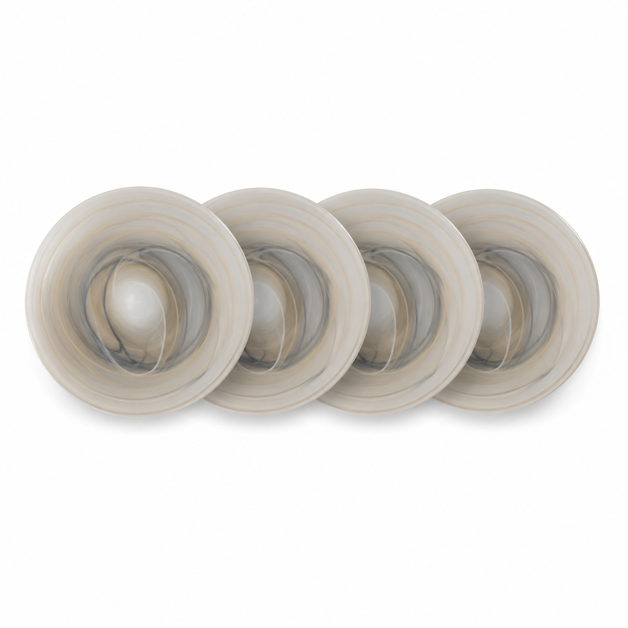 Tropez Alabaster Dinnerware Pack Of 4 Taupe