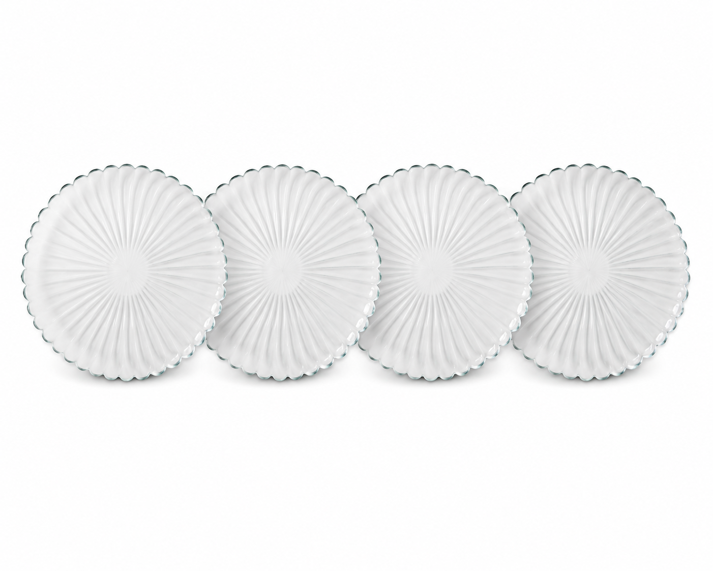 Azure Alabaster Dinnerware Pack Of 4, Clear