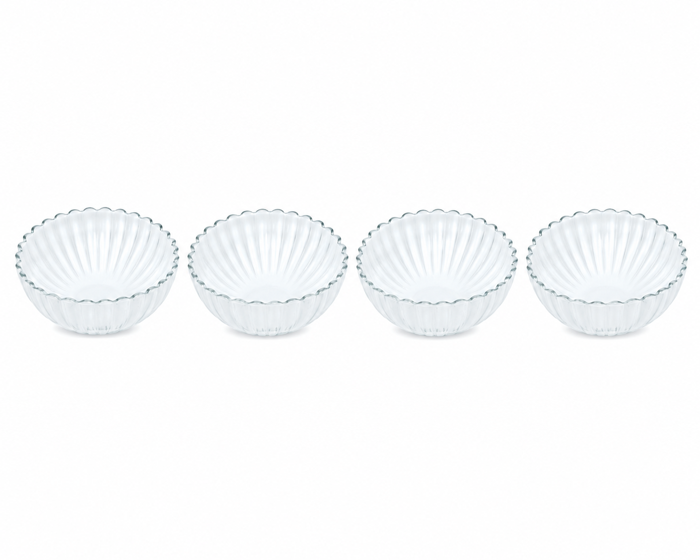 Azure Alabaster Dinnerware Pack Of 4, Clear