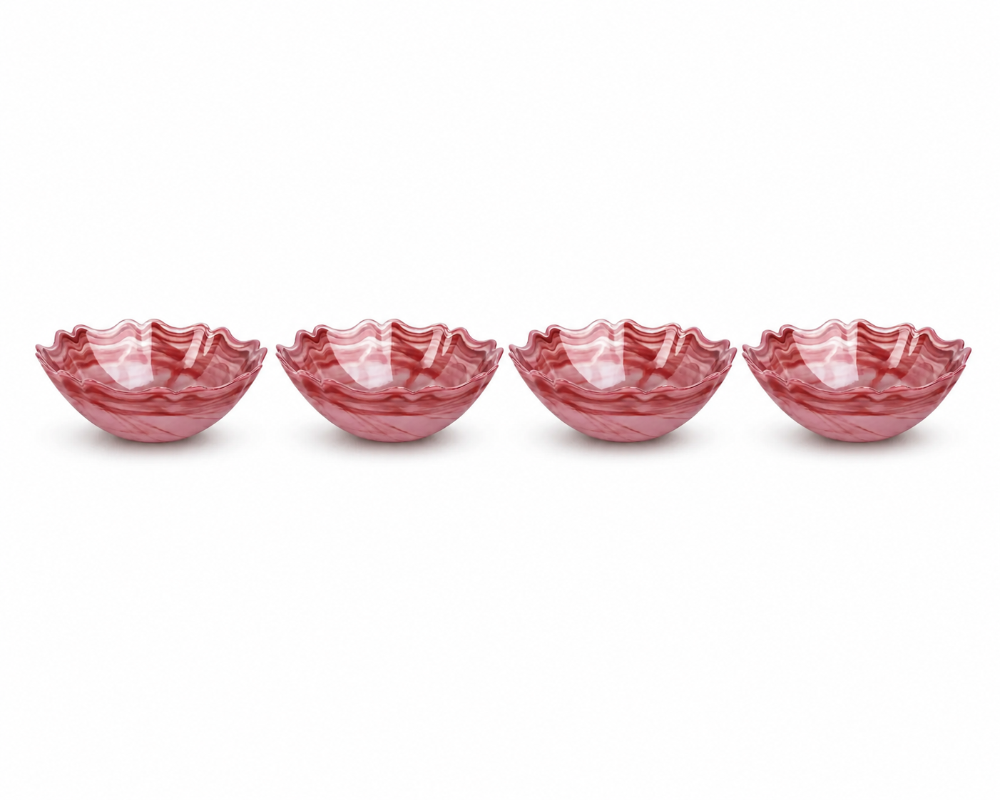 Monaco Alabaster Dinnerware Pack Of 4, Bordeaux