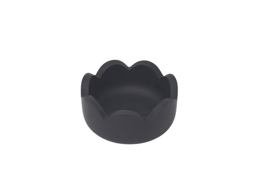 Scalloped Resin Dip Bowl Black