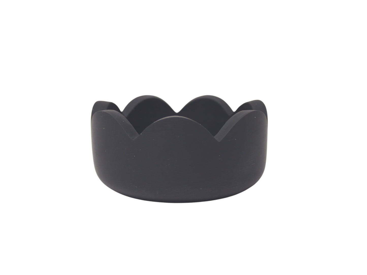 Scalloped Resin Dip Bowl Black
