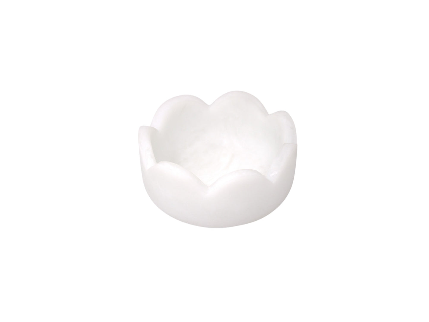 Scalloped Resin Dip Bowl Cream