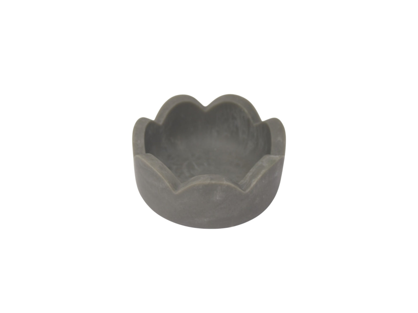 Scalloped Resin Dip Bowl Stone