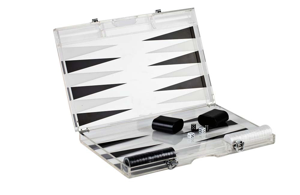 Lucite 18'' Backgammon set