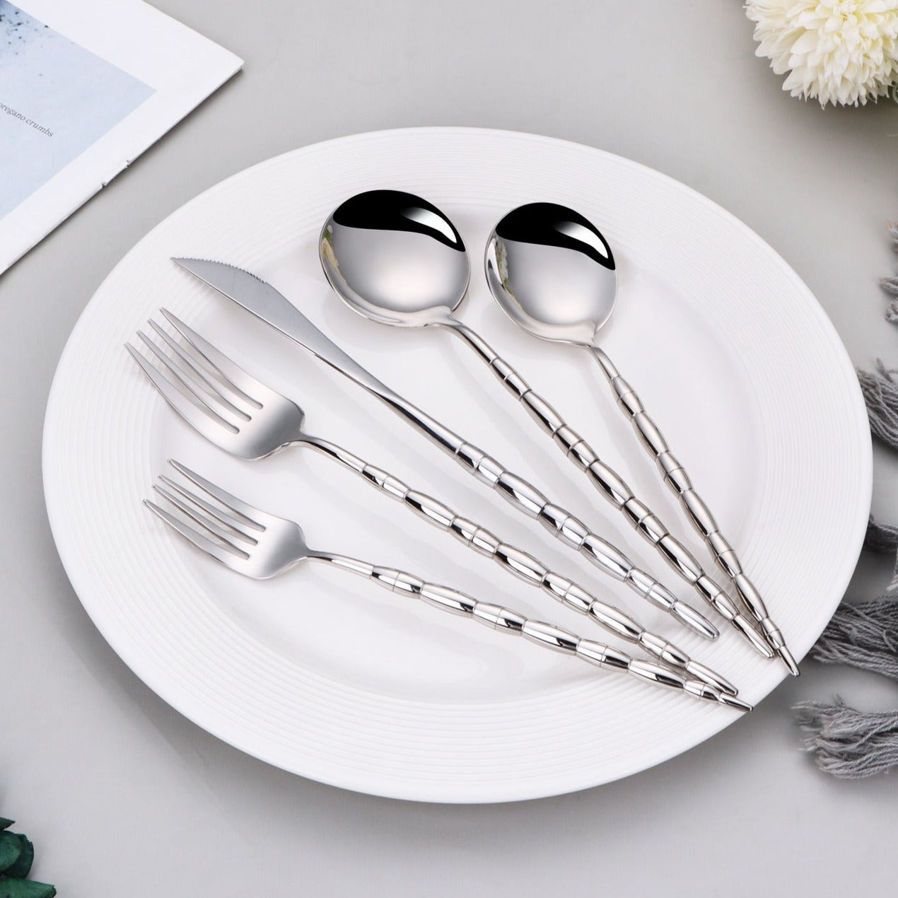 Service for 6 Bundle Flatware in Silver