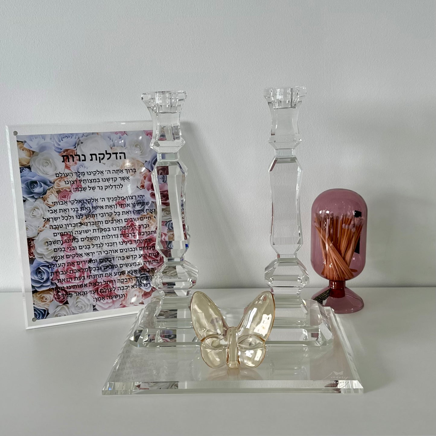 Pair of 12” Heirloom Crystal Candlesticks